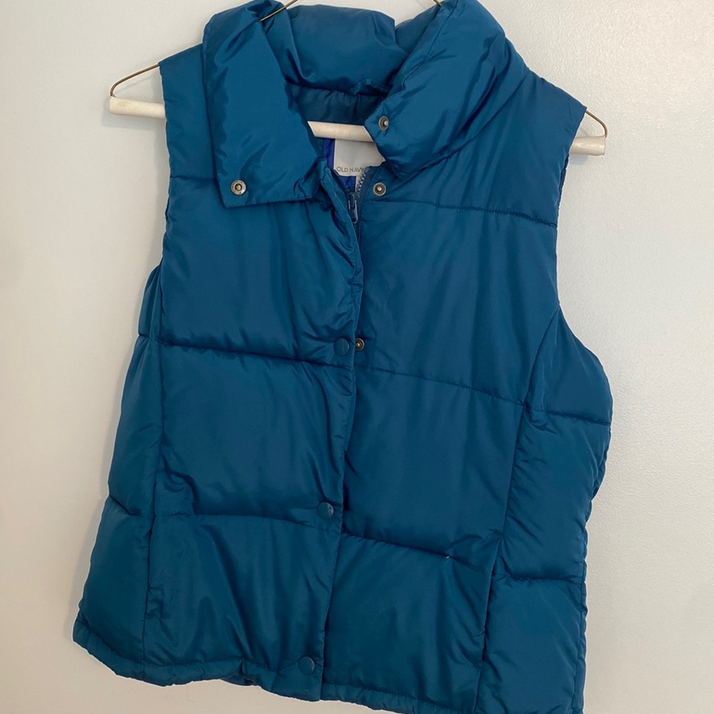 OLD NAVY turquoise puffer vest